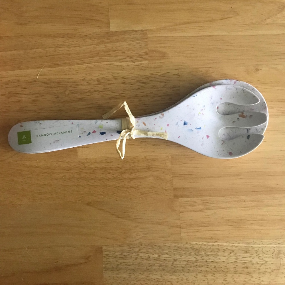 BRAND NEW ANTHROPOLOGIE BAMBOO MELAMINE SERVING SET